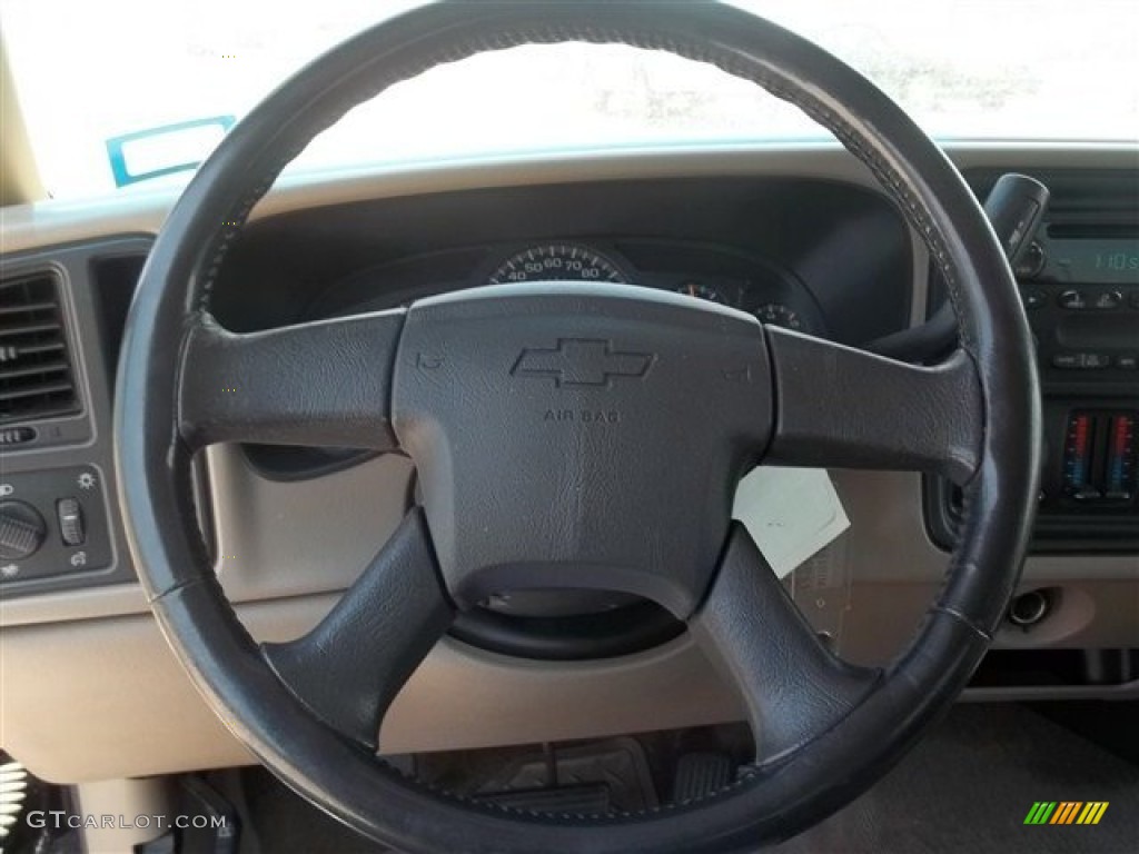 2003 Chevrolet Silverado 1500 LS Extended Cab Tan Steering Wheel Photo #69186745