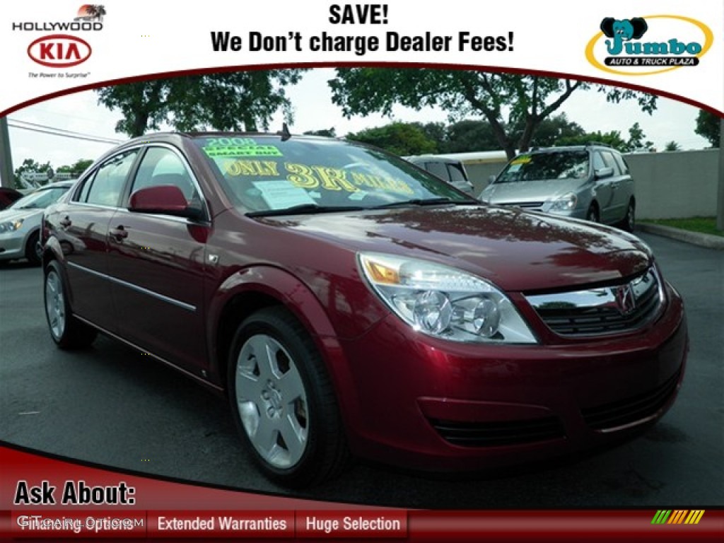 2008 Aura XE - Red Jewel / Tan photo #1
