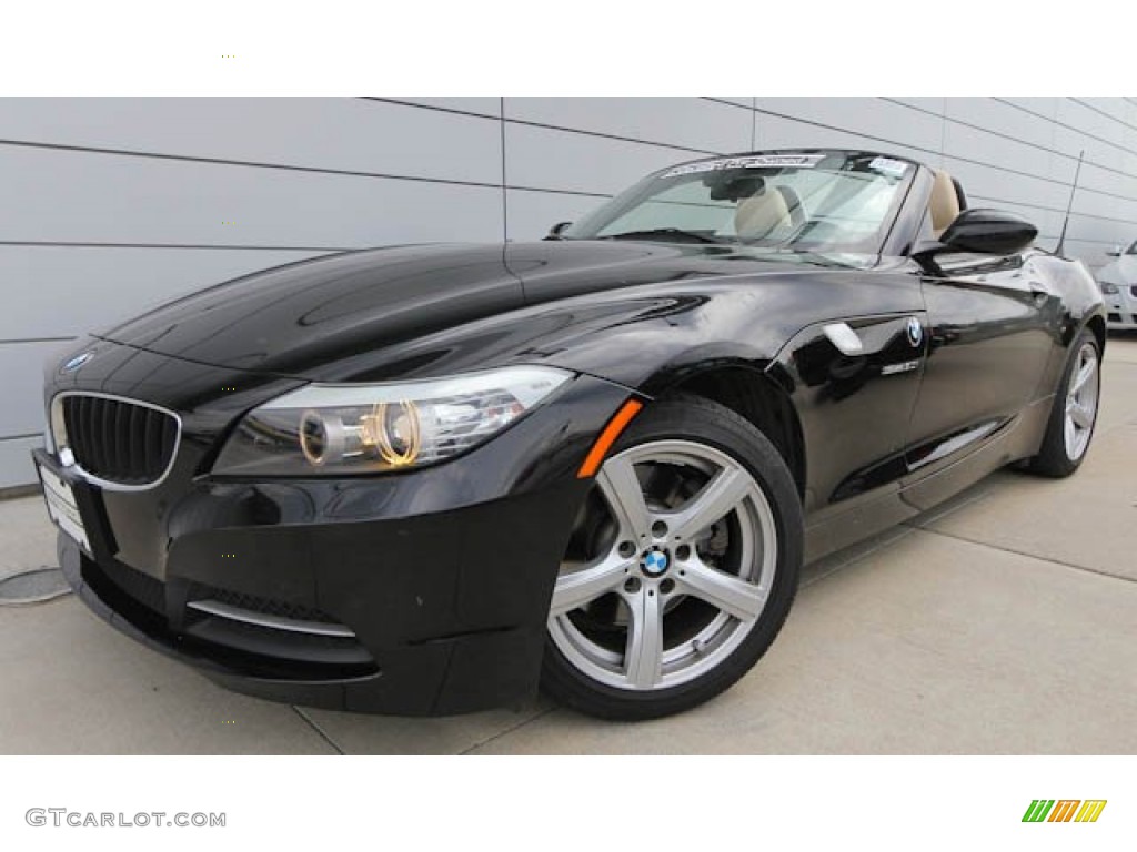 2009 Z4 sDrive30i Roadster - Jet Black / Beige Kansas Leather photo #1