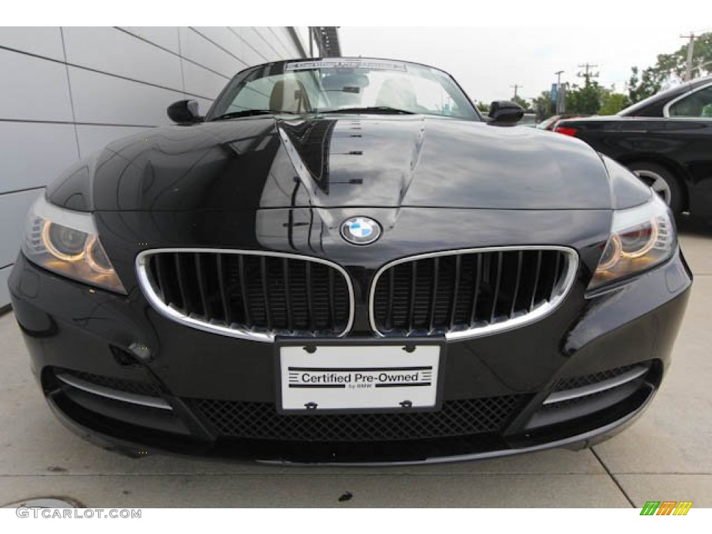 2009 Z4 sDrive30i Roadster - Jet Black / Beige Kansas Leather photo #2