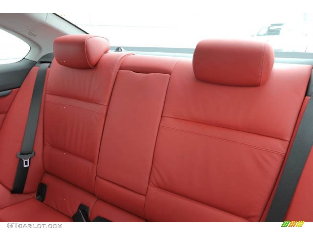 2009 3 Series 328xi Coupe - Alpine White / Coral Red/Black Dakota Leather photo #14