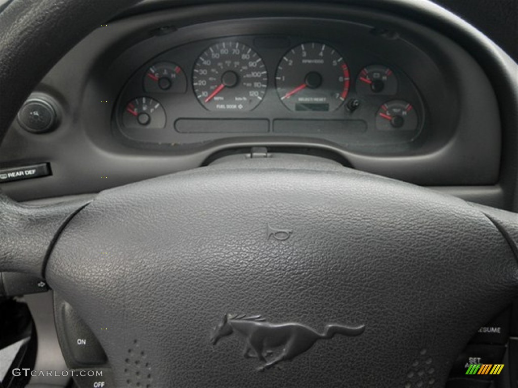 2000 Mustang V6 Convertible - Black / Dark Charcoal photo #43