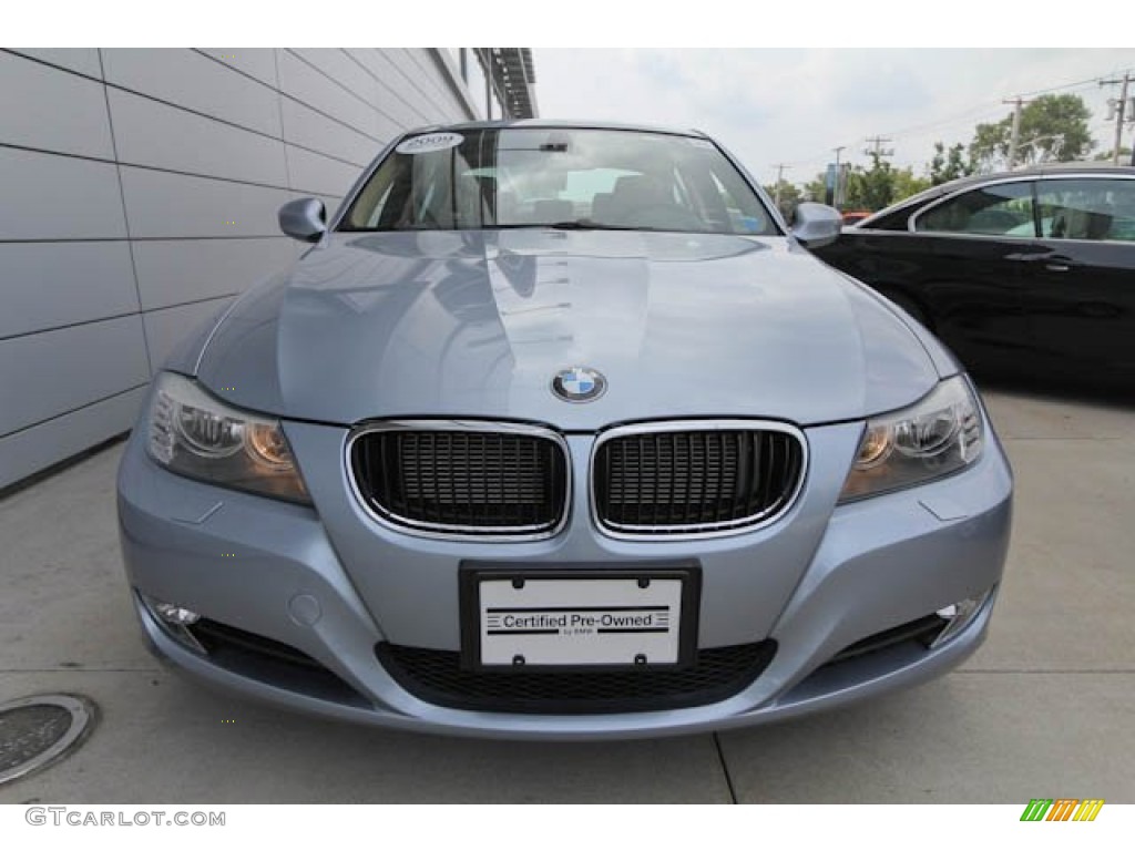 2009 3 Series 328xi Sedan - Blue Water Metallic / Beige photo #2