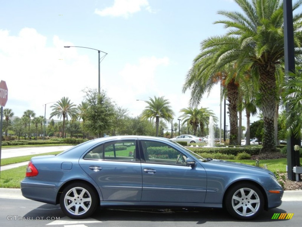 2007 E 350 Sedan - Platinum Blue Metallic / Cashmere photo #5