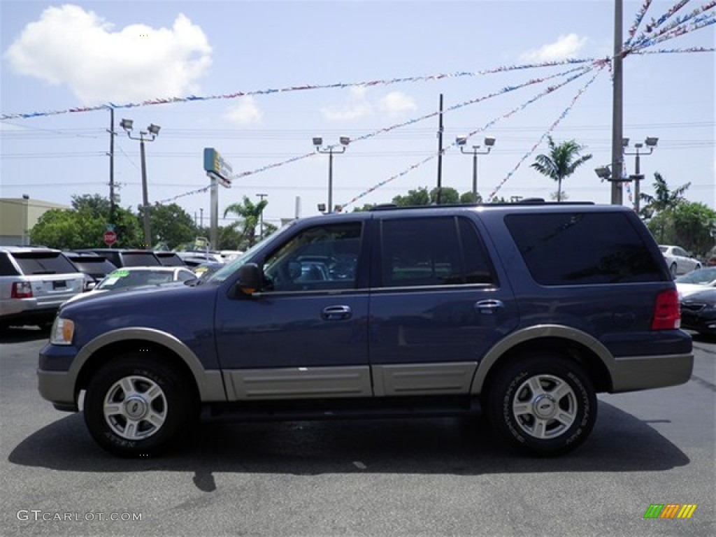 2003 Expedition Eddie Bauer - Medium Wedgewood Blue Metallic / Medium Parchment photo #12