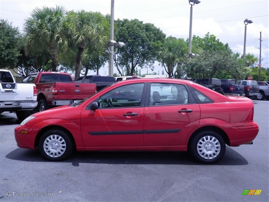 2002 Focus LX Sedan - Infra Red / Medium Graphite photo #8