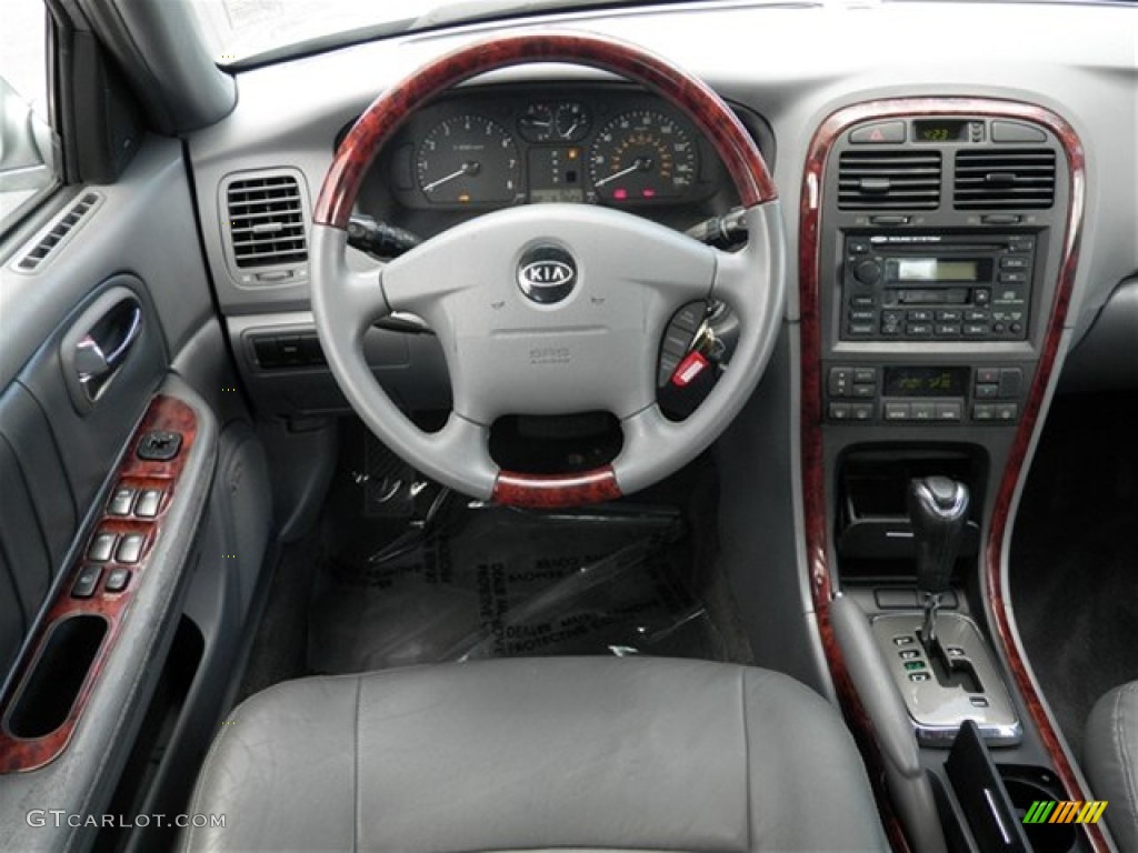 2003 Optima SE V6 - Diamond Silver / Gray photo #38