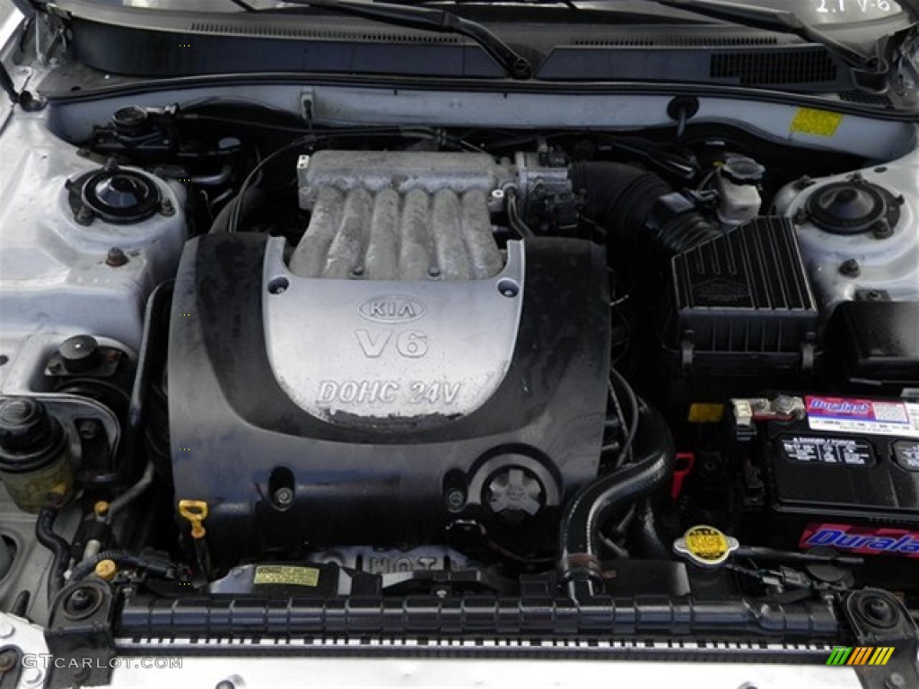 2003 Optima SE V6 - Diamond Silver / Gray photo #48