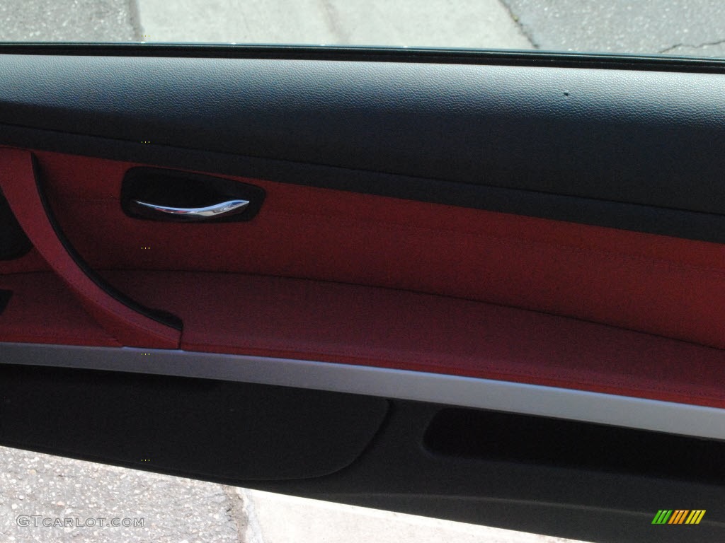 2009 3 Series 335i Coupe - Space Grey Metallic / Coral Red/Black Dakota Leather photo #4