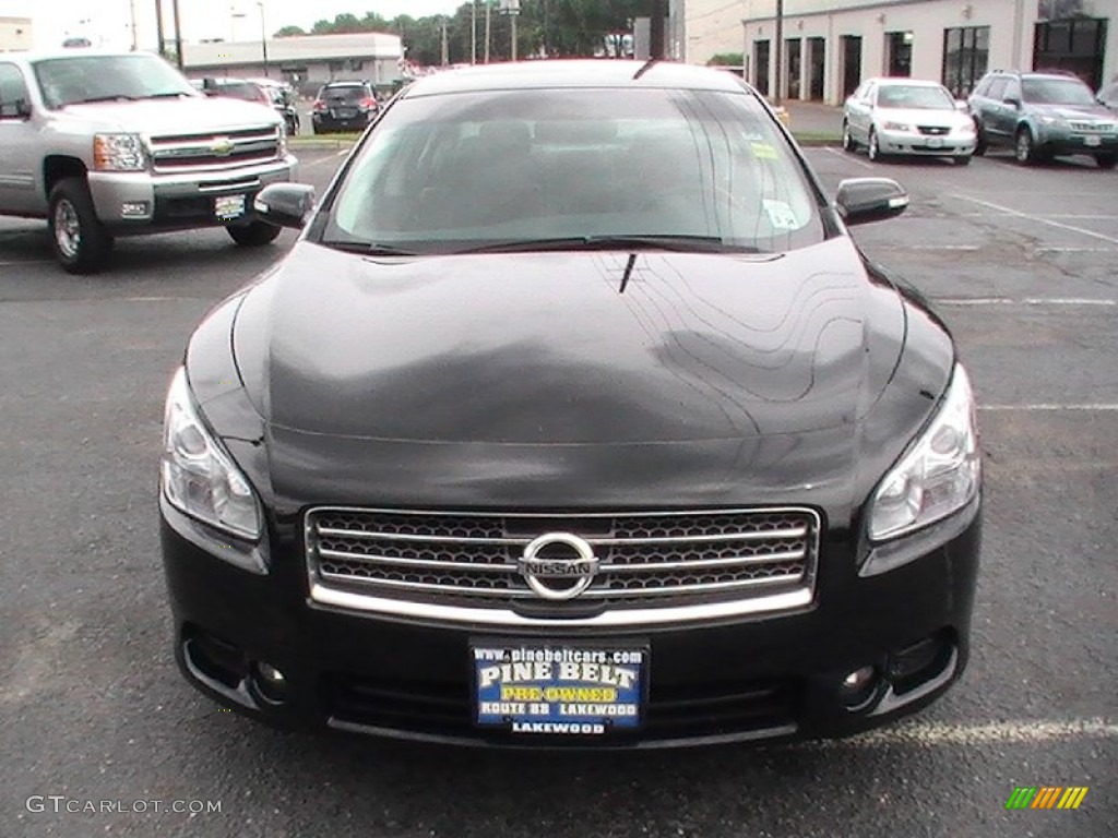 2010 Maxima 3.5 SV - Super Black / Charcoal photo #2
