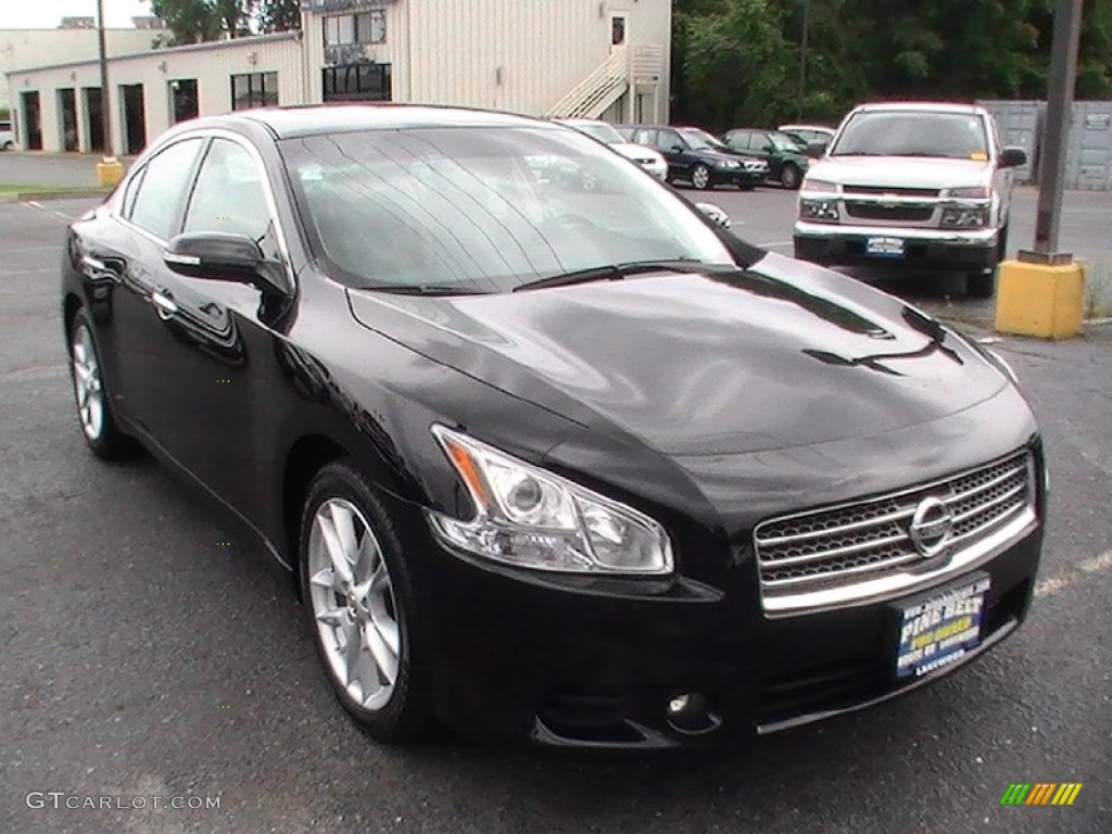2010 Maxima 3.5 SV - Super Black / Charcoal photo #3