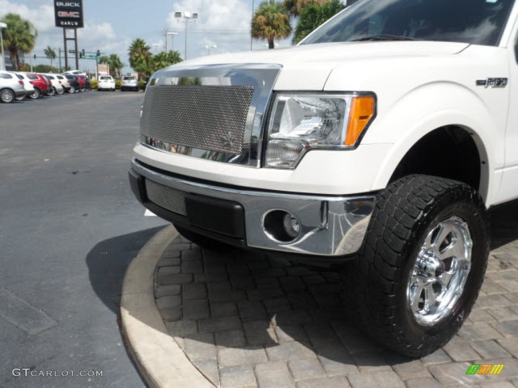 2010 F150 Lariat SuperCrew - White Platinum Metallic Tri Coat / Black photo #5