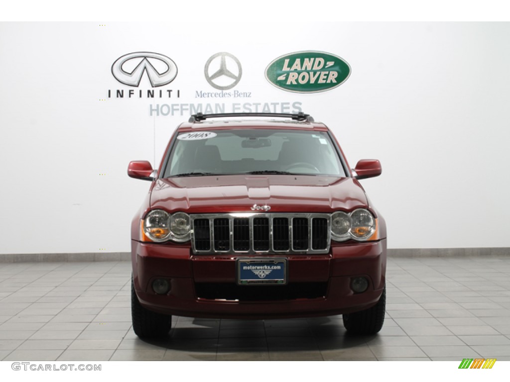 2008 Grand Cherokee Limited 4x4 - Red Rock Crystal Pearl / Dark Khaki/Light Graystone photo #3