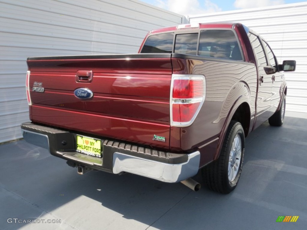 2010 F150 Lariat SuperCrew - Royal Red Metallic / Tan photo #3