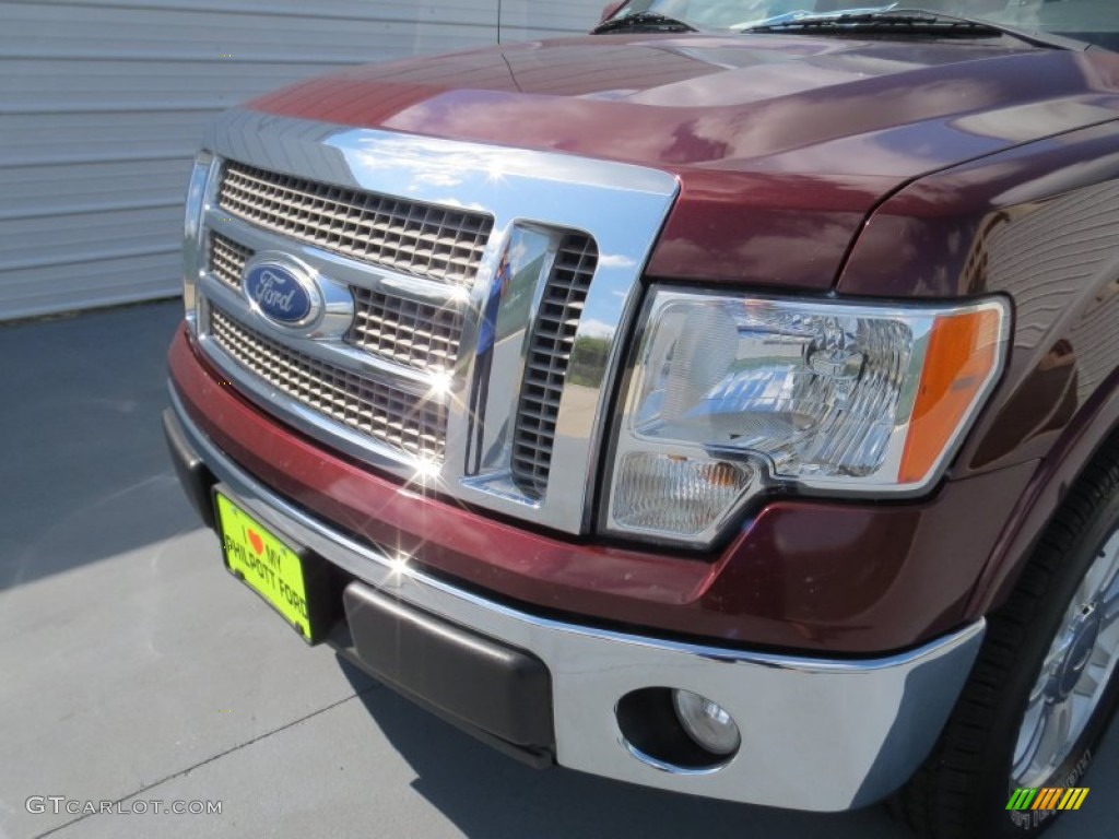 2010 F150 Lariat SuperCrew - Royal Red Metallic / Tan photo #9