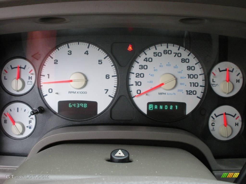 2004 Dodge Ram 1500 SLT Regular Cab Gauges Photo #6920303