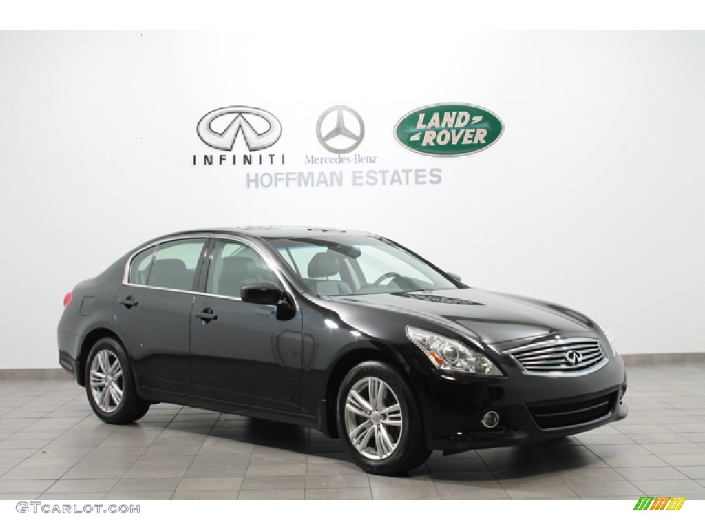 2010 G 37 x AWD Sedan - Obsidian Black / Graphite photo #1