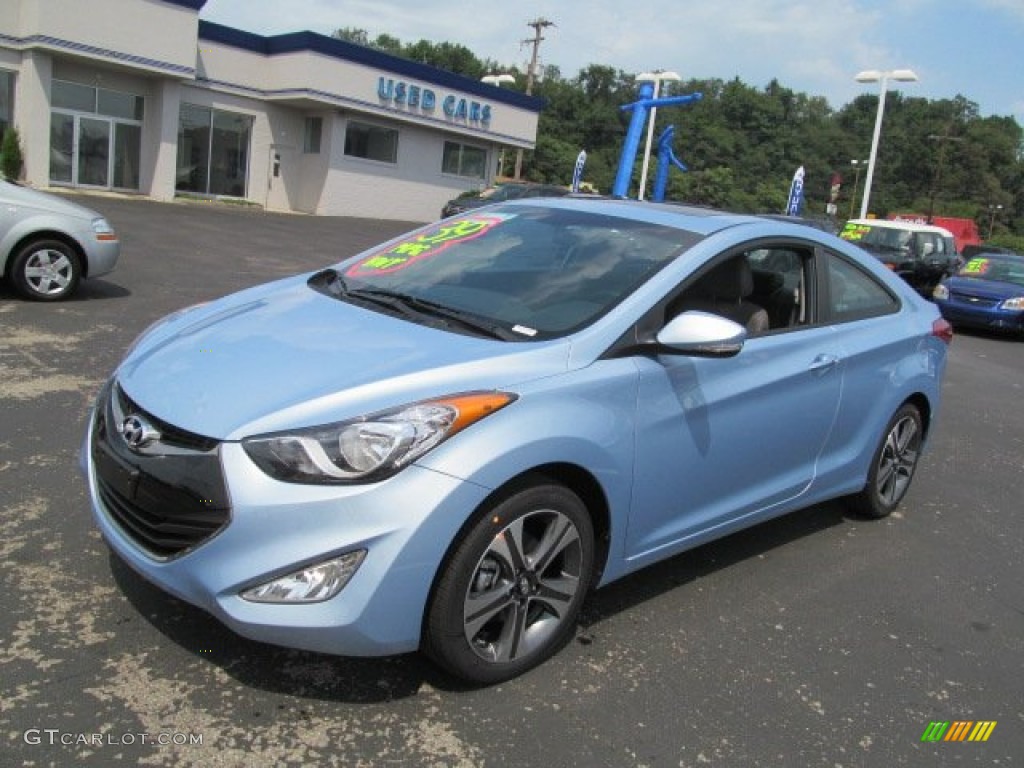 2013 Elantra Coupe SE - Blue Sky Metallic / Gray photo #3