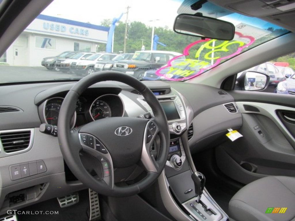 2013 Elantra Coupe SE - Blue Sky Metallic / Gray photo #7