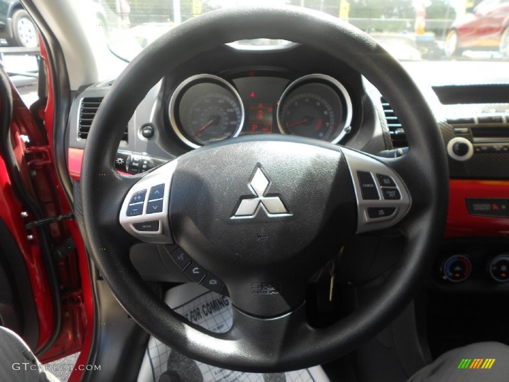 2008 Mitsubishi Lancer ES Beige Steering Wheel Photo #69208318