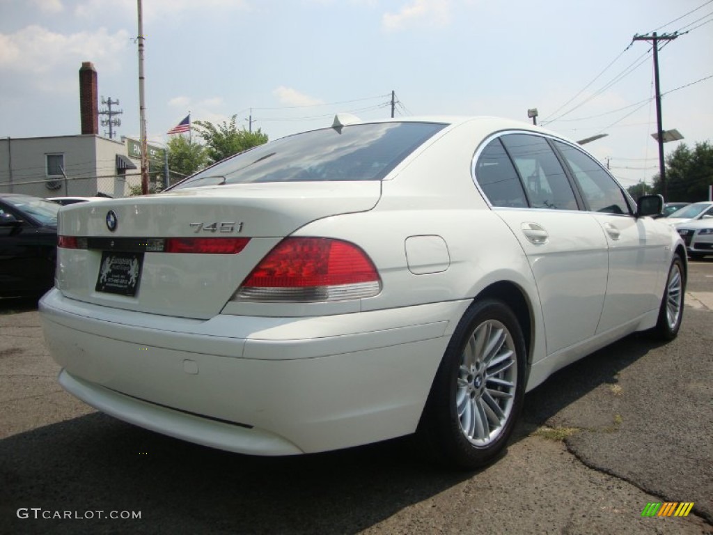 2004 7 Series 745i Sedan - Alpine White / Dark Beige/Beige III photo #3