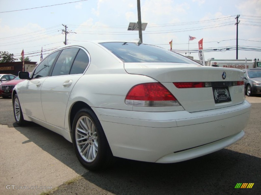 2004 7 Series 745i Sedan - Alpine White / Dark Beige/Beige III photo #4