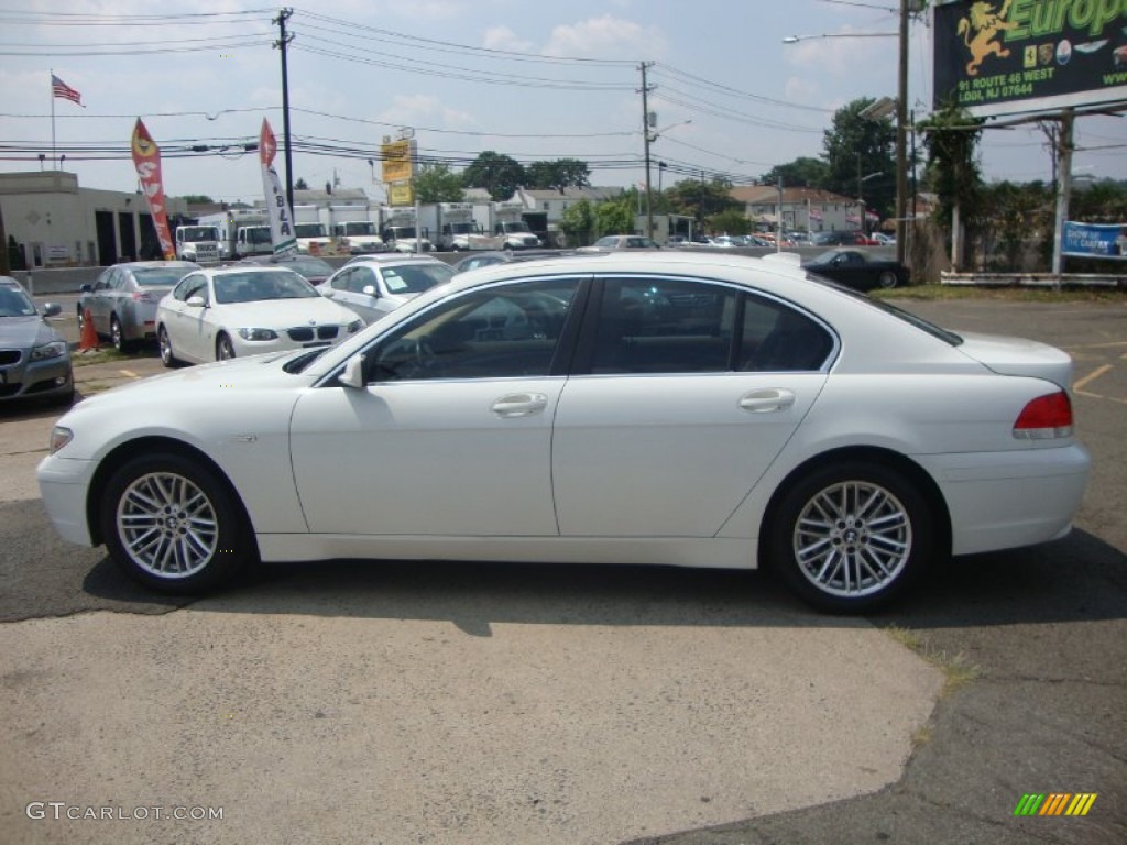 2004 7 Series 745i Sedan - Alpine White / Dark Beige/Beige III photo #7