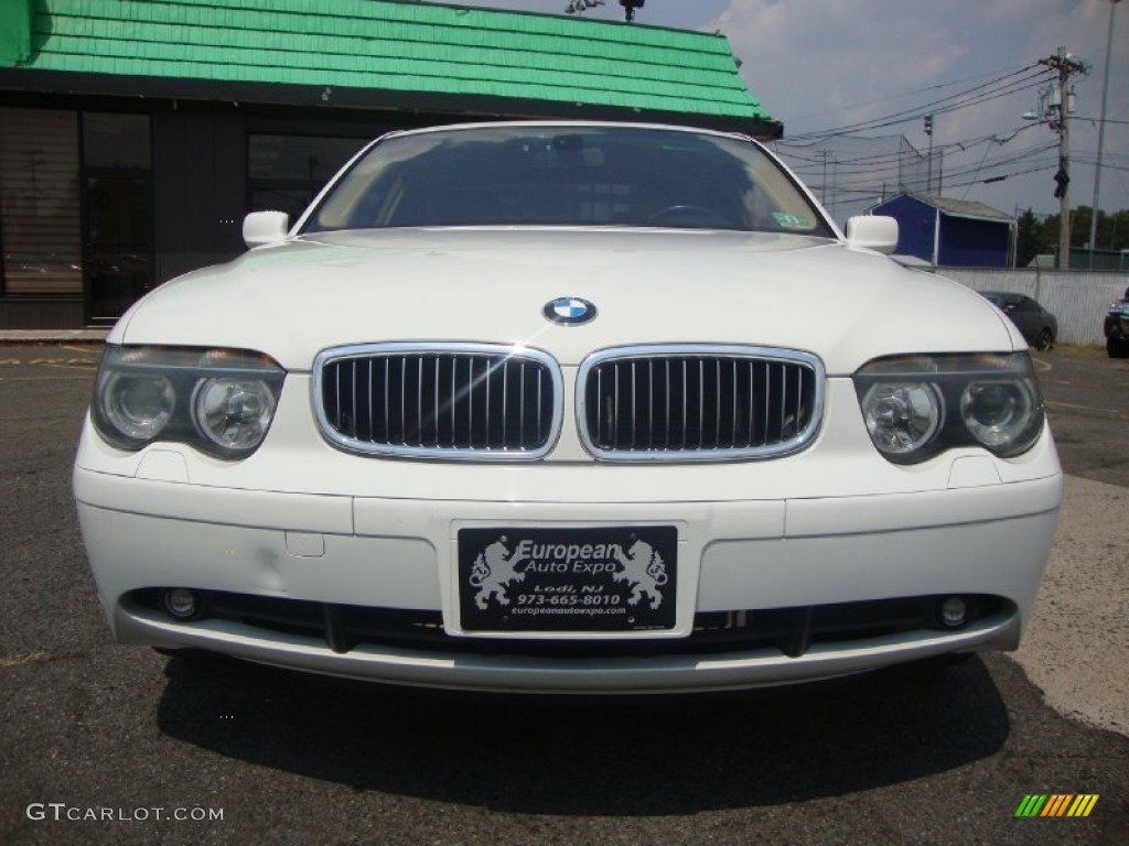 2004 7 Series 745i Sedan - Alpine White / Dark Beige/Beige III photo #8