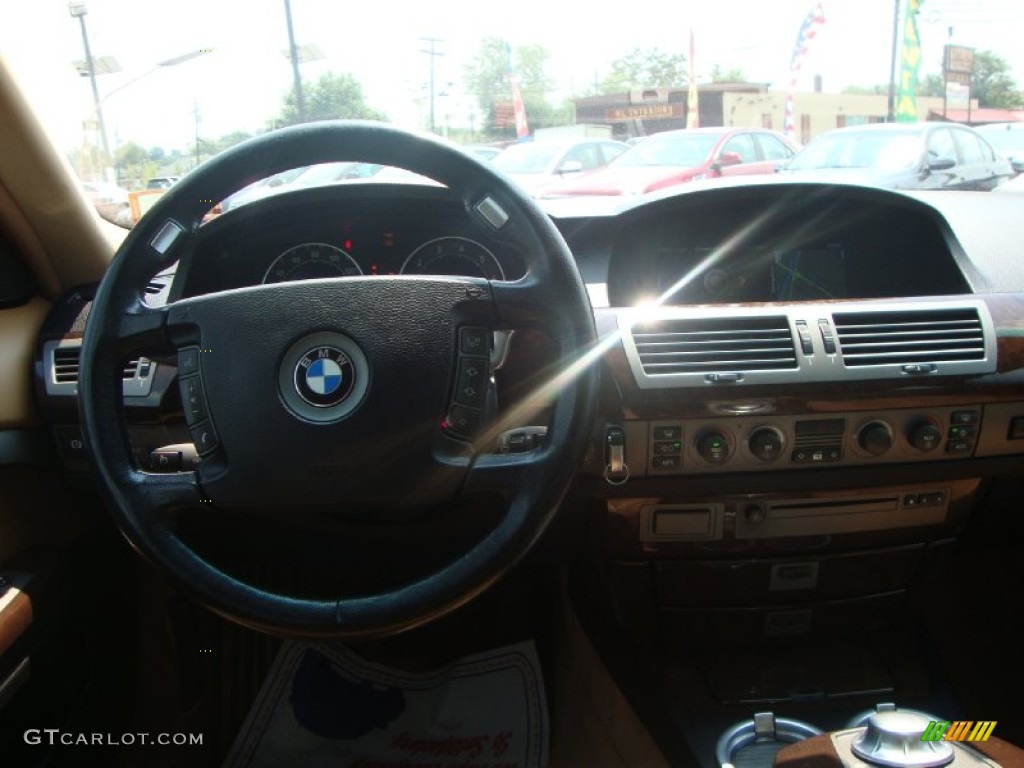 2004 7 Series 745i Sedan - Alpine White / Dark Beige/Beige III photo #36