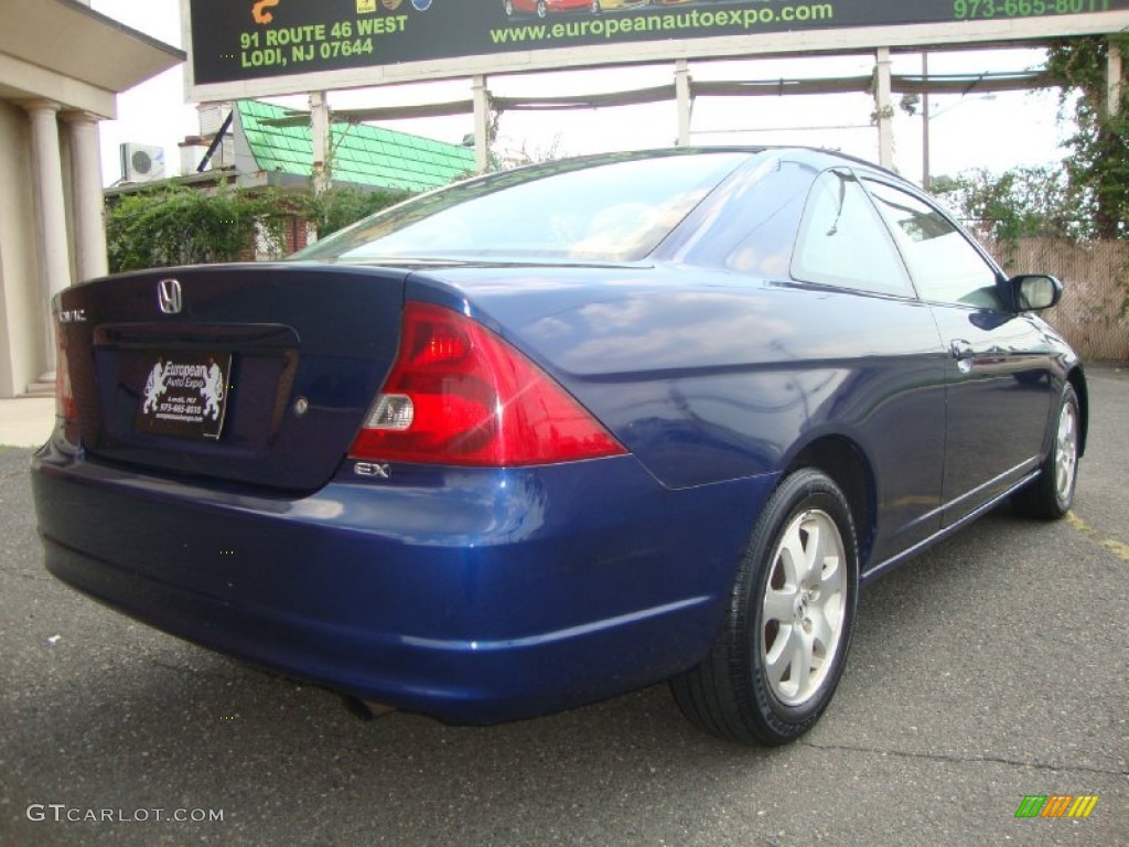 2003 Civic EX Coupe - Eternal Blue Pearl / Black photo #3