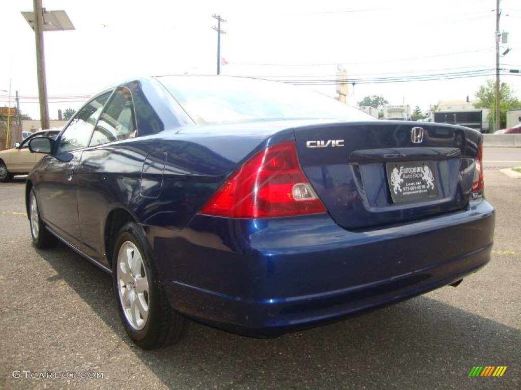 2003 Civic EX Coupe - Eternal Blue Pearl / Black photo #4
