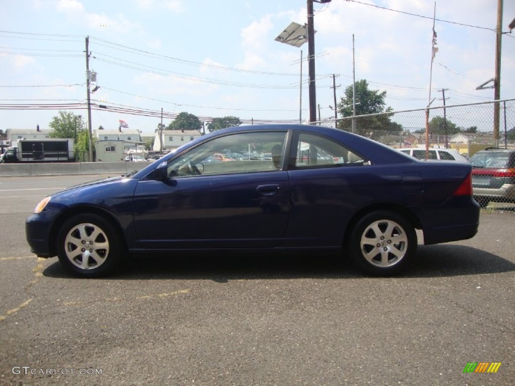 2003 Civic EX Coupe - Eternal Blue Pearl / Black photo #7