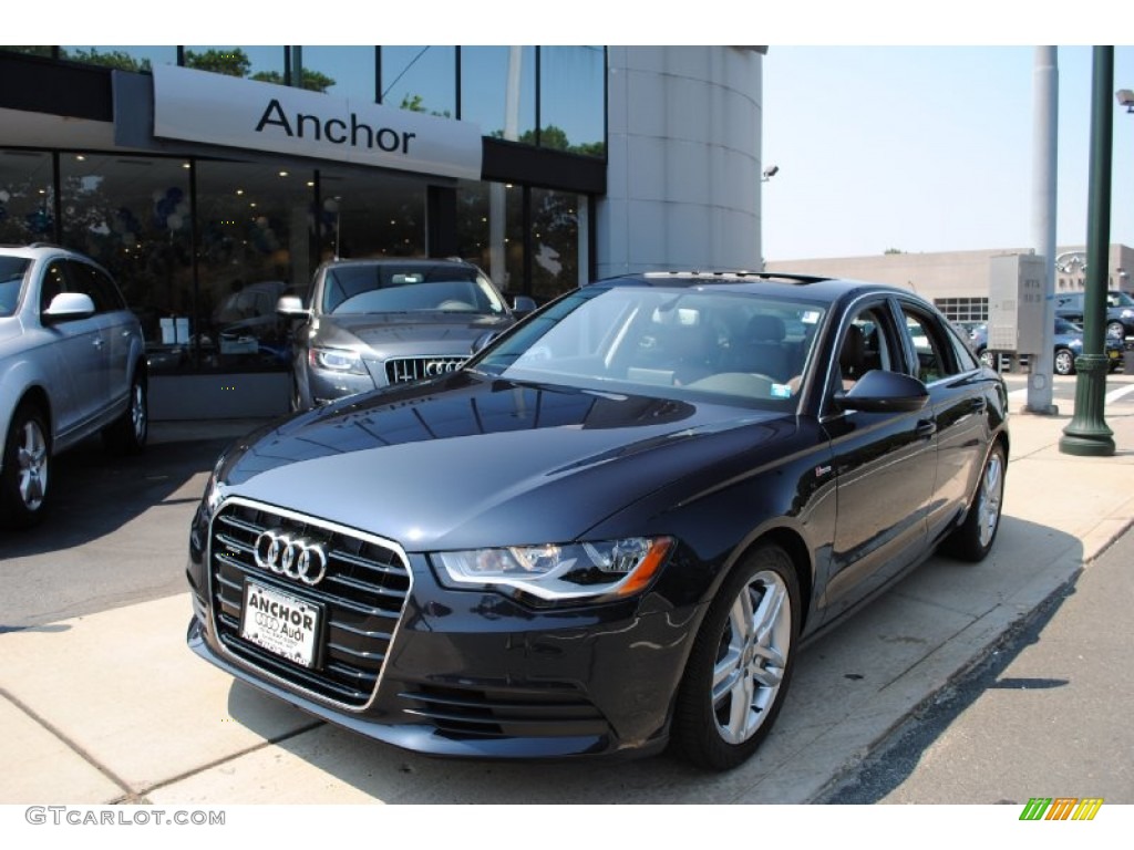 2012 A6 3.0T quattro Sedan - Moonlight Blue Metallic / Nougat Brown photo #1