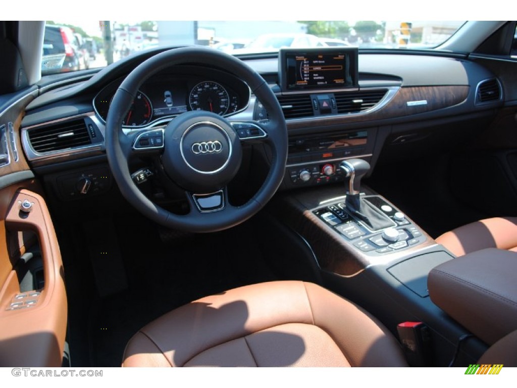 Nougat Brown Interior 2012 Audi A6 3.0T quattro Sedan Photo #69210878