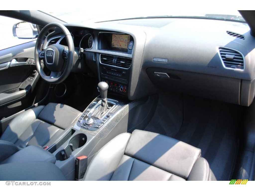 2009 Audi S5 4.2 quattro Black Silk Nappa Leather Dashboard Photo #69210950