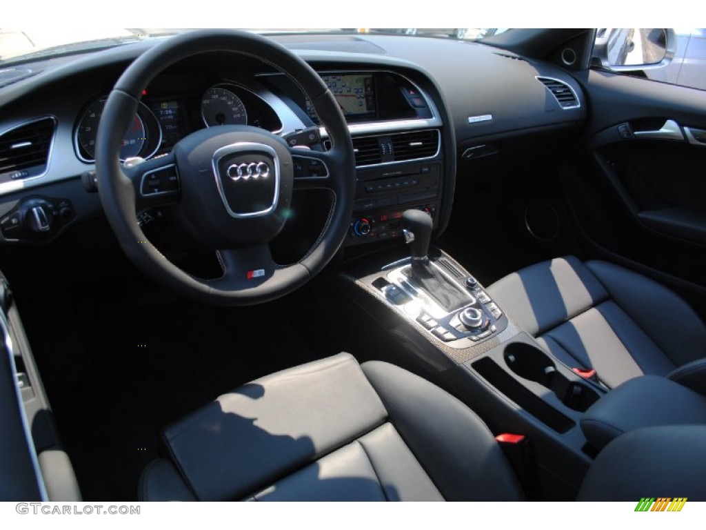 Black Silk Nappa Leather Interior 2009 Audi S5 4.2 quattro Photo #69210986