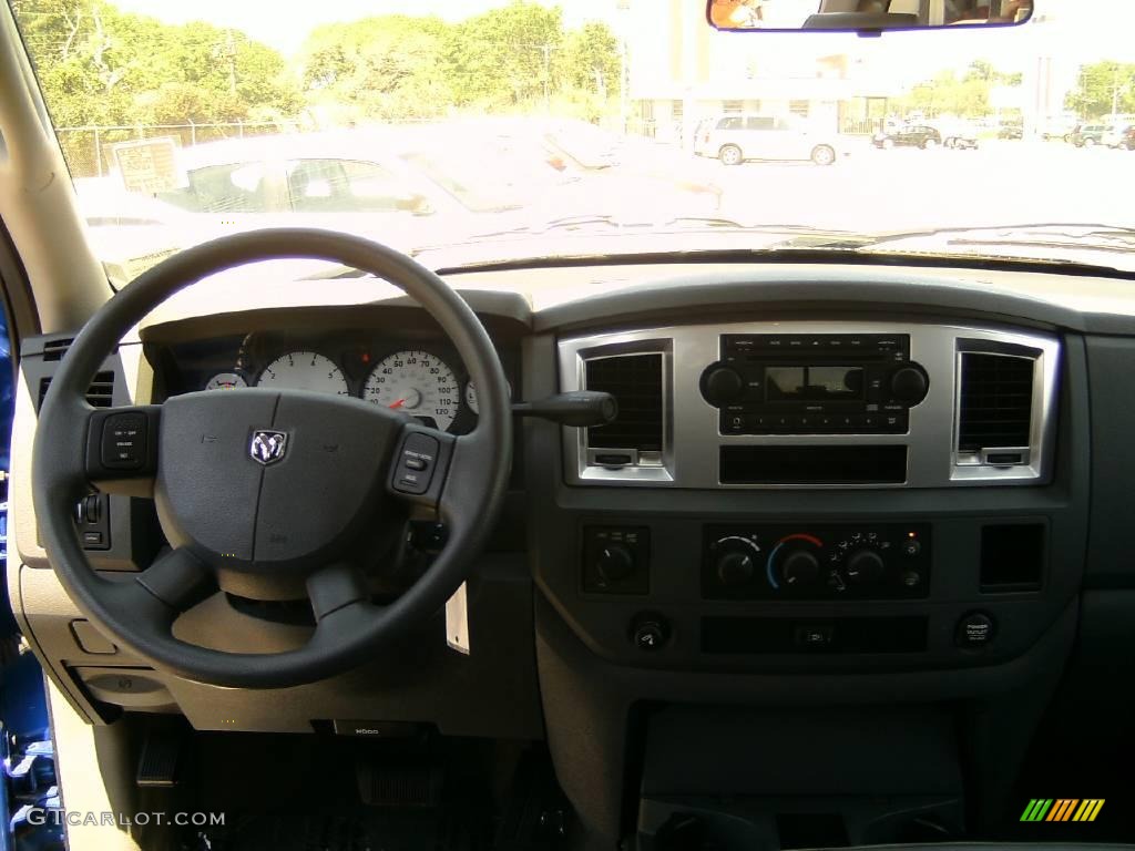 2008 Ram 1500 Big Horn Edition Quad Cab 4x4 - Electric Blue Pearl / Medium Slate Gray photo #11