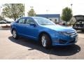 2012 Blue Flame Metallic Ford Fusion SE V6  photo #3