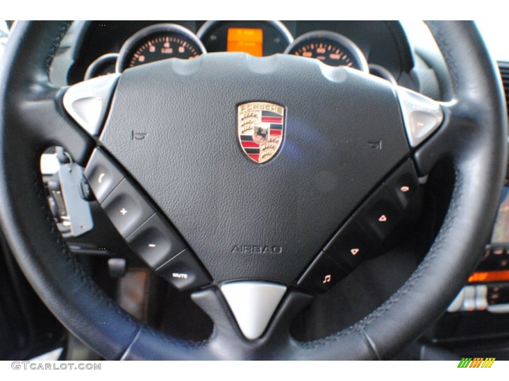 2009 Porsche Cayenne GTS Black Steering Wheel Photo #69216855