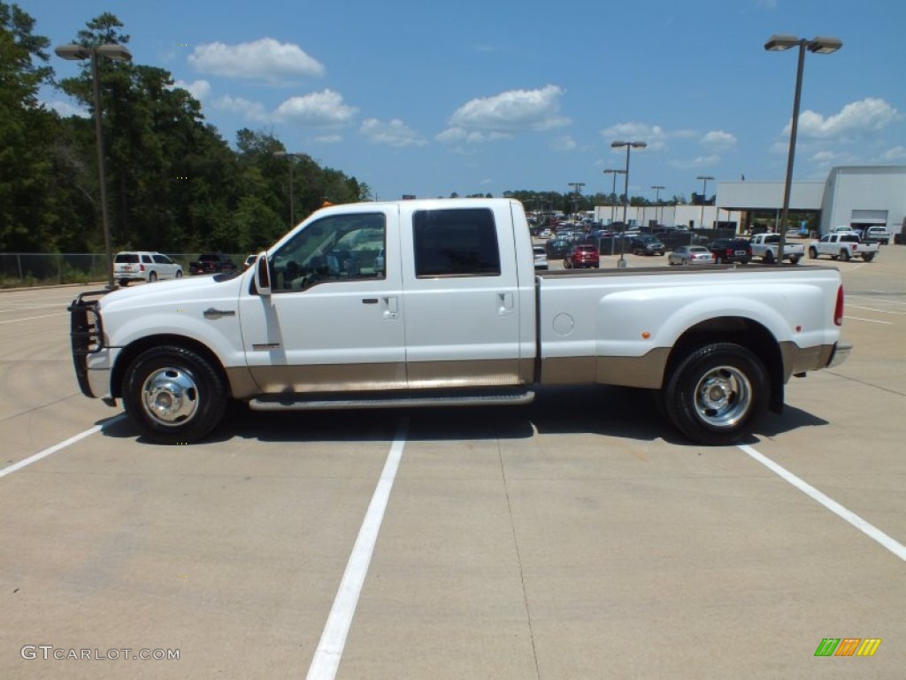 2005 F350 Super Duty King Ranch Crew Cab Dually - Oxford White / Castano Leather photo #8