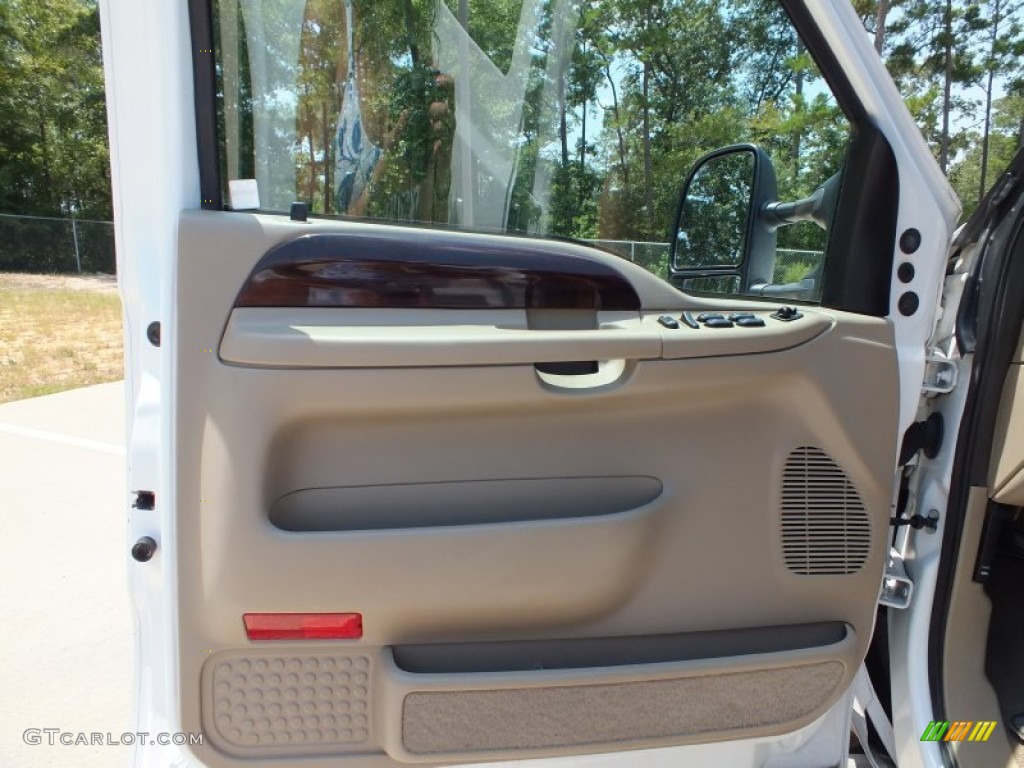2005 Ford F350 Super Duty King Ranch Crew Cab Dually Castano Leather Door Panel Photo #69218049