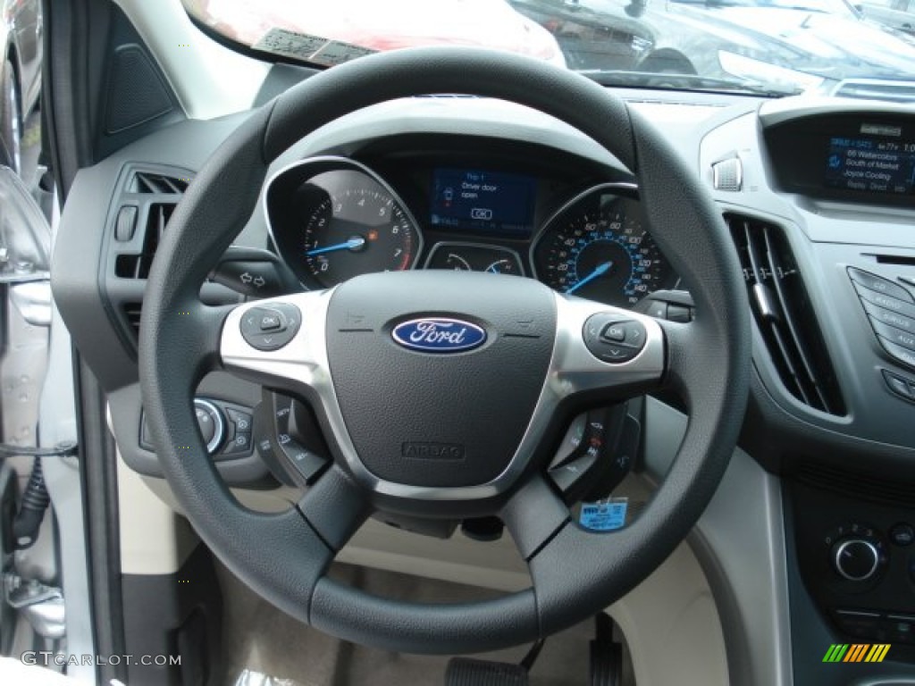 2013 Ford Escape SE 1.6L EcoBoost 4WD Medium Light Stone Steering Wheel Photo #69218409