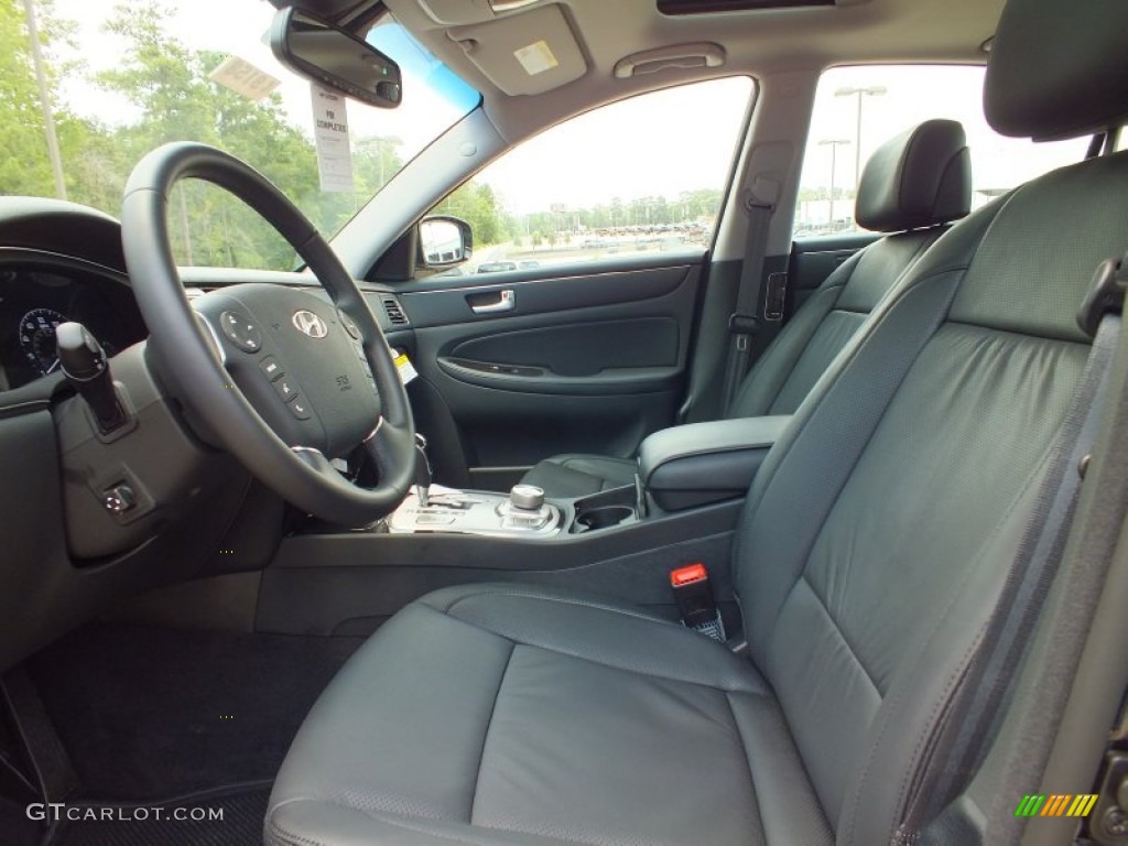 Jet Black Interior 2012 Hyundai Genesis 5.0 R Spec Sedan Photo #69218766