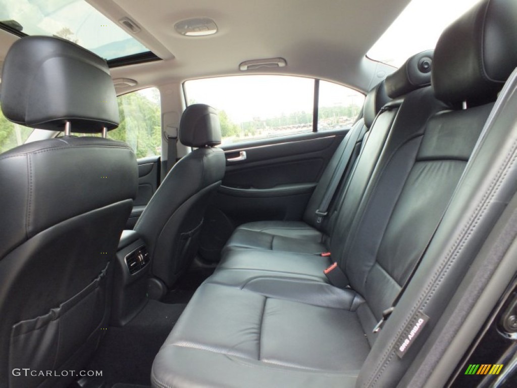 Jet Black Interior 2012 Hyundai Genesis 5.0 R Spec Sedan Photo #69218775