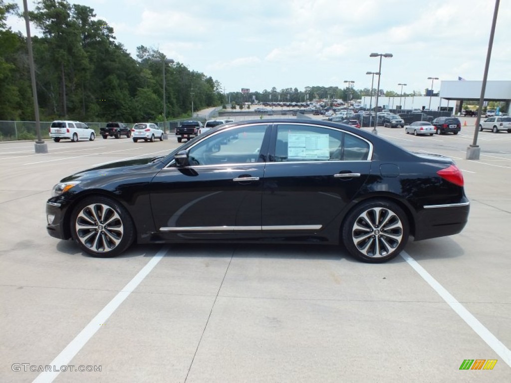 Black Noir Pearl 2012 Hyundai Genesis 5.0 R Spec Sedan Exterior Photo #69218811