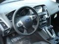 2012 Ford Focus Charcoal Black Leather Interior Dashboard Photo