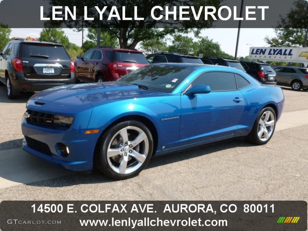 2010 Camaro SS/RS Coupe - Aqua Blue Metallic / Black photo #1