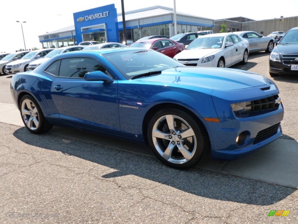 2010 Camaro SS/RS Coupe - Aqua Blue Metallic / Black photo #2