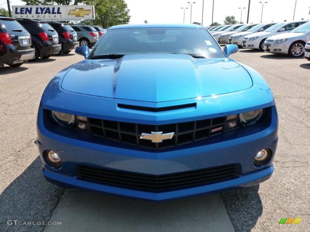 2010 Camaro SS/RS Coupe - Aqua Blue Metallic / Black photo #3