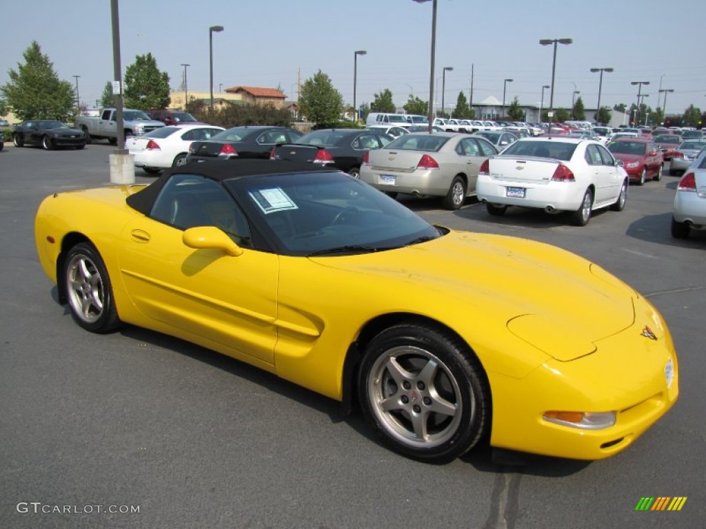 2000 Corvette Convertible - Millennium Yellow / Black photo #1